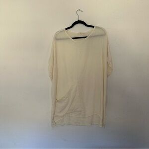 Elizabeth Suzann Cream Lightweight Tunic Top